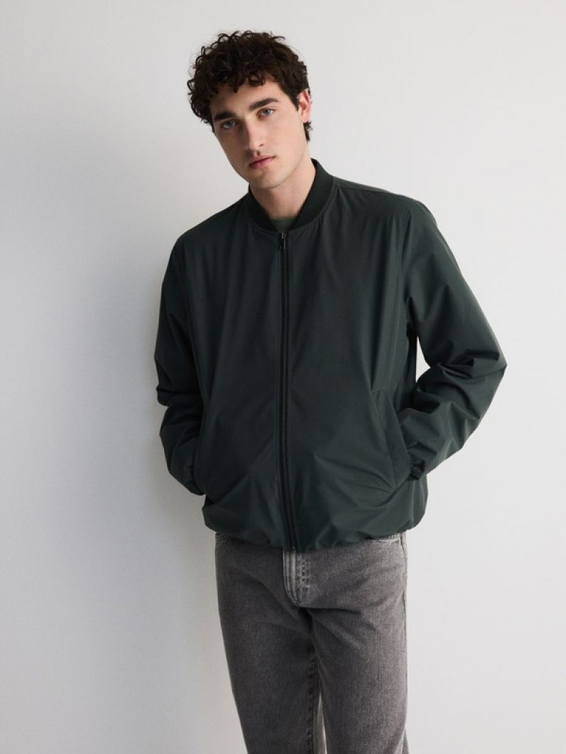 Reserved Bomber Jassen Heren Groen | EZUAM-3071