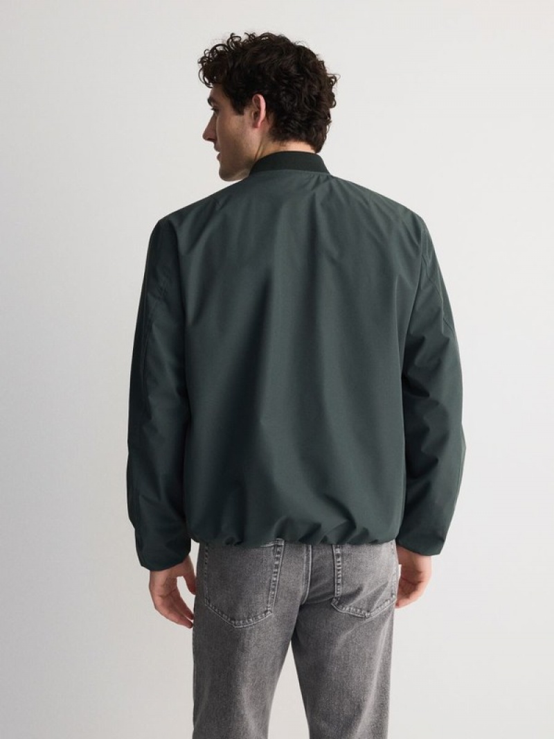 Reserved Bomber Jassen Heren Groen | EZUAM-3071