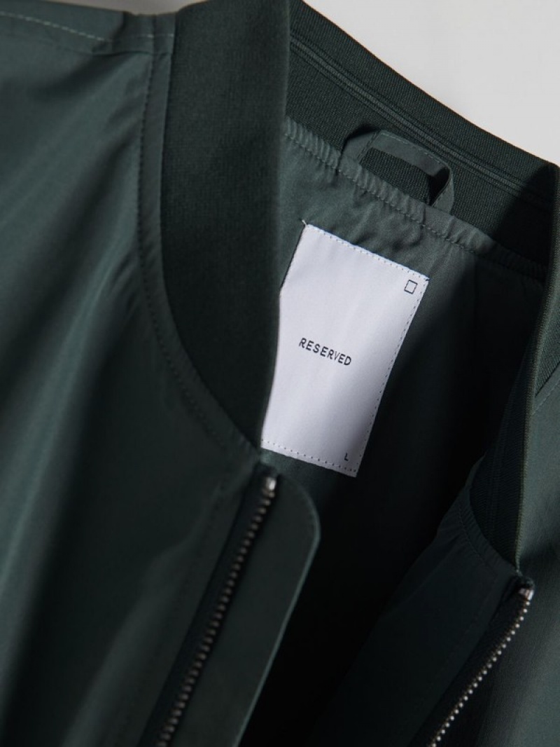 Reserved Bomber Jassen Heren Groen | EZUAM-3071