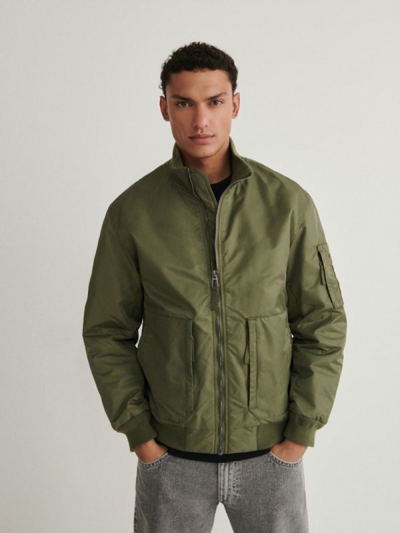 Reserved Bomber Jassen Heren Lichtgroen | ZCNJD-2475