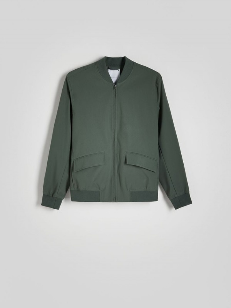 Reserved Bomber Jassen Heren Turquoise Groen | PBTFD-3865