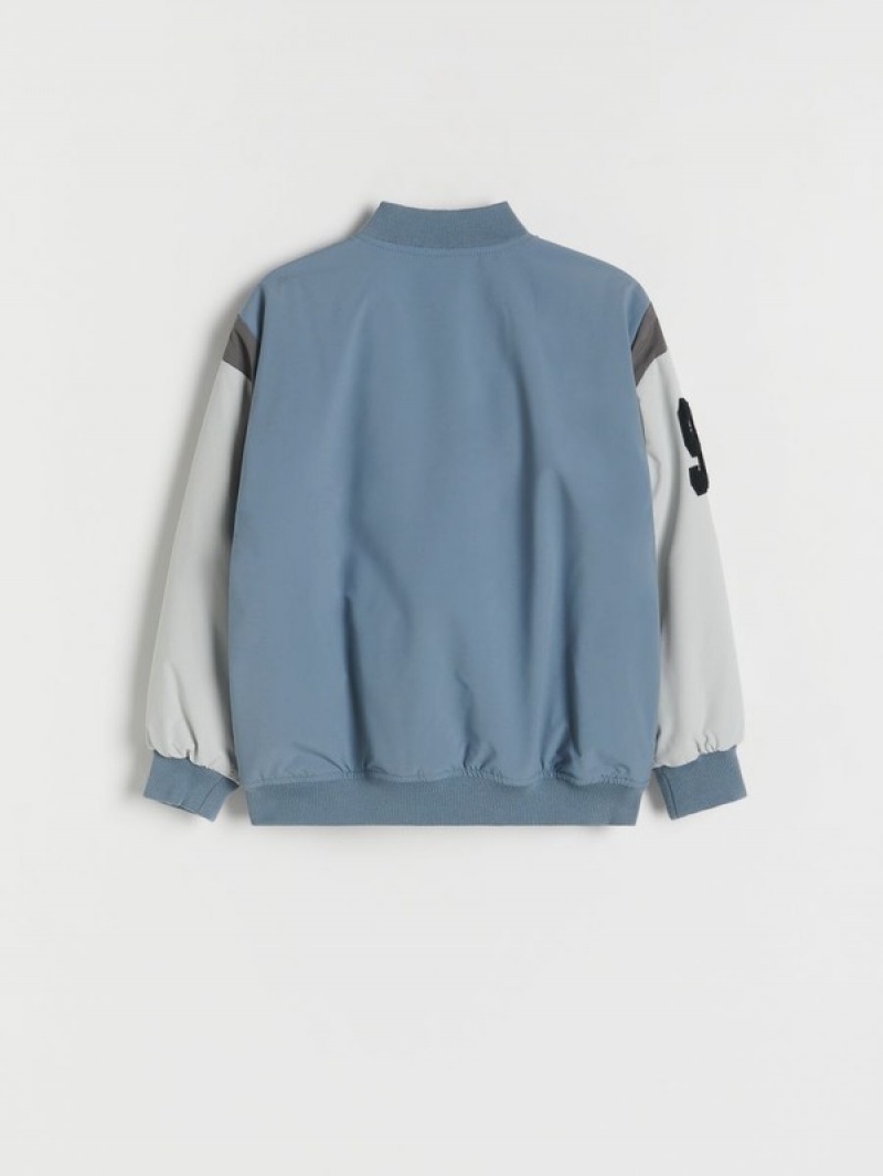 Reserved Bomber Jassen Jongens Grijs Blauw | SWXPK-9685