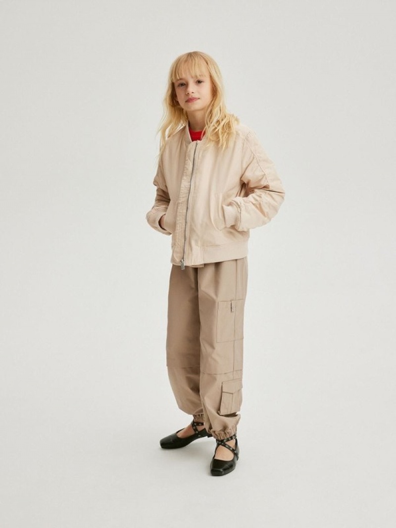 Reserved Bomber Jassen Meisjes Beige | QXNBC-3189