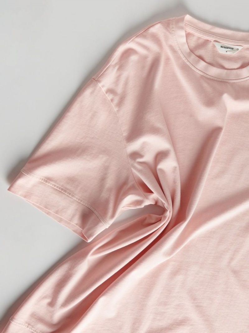 Reserved Boxy T-shirts Heren Roze | ZCELO-2971