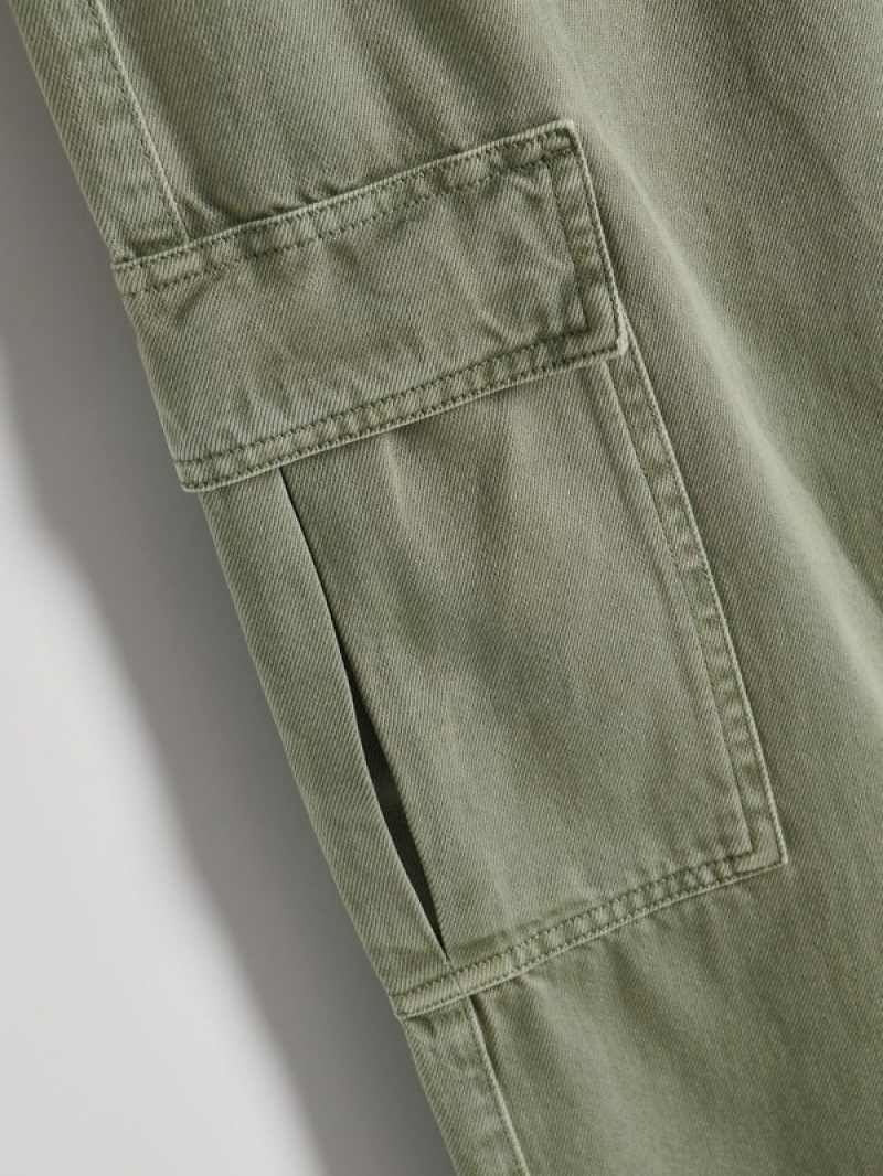 Reserved Brede Leg Cargo Jeans Dames Groen | HNLGK-0638