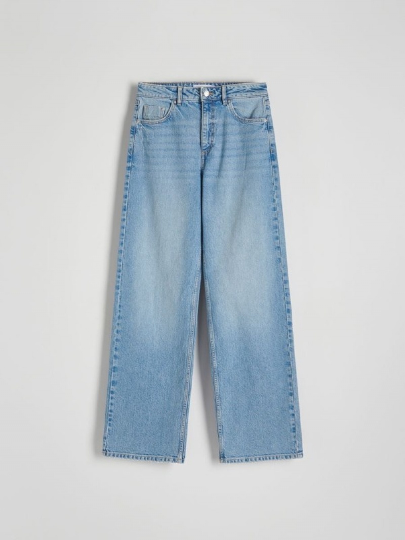 Reserved Brede Leg Jeans Dames Blauw | JHDNY-3260