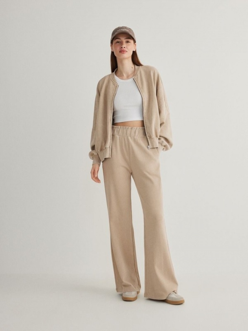 Reserved Cargo Broek Dames Beige | ZHWIY-4762