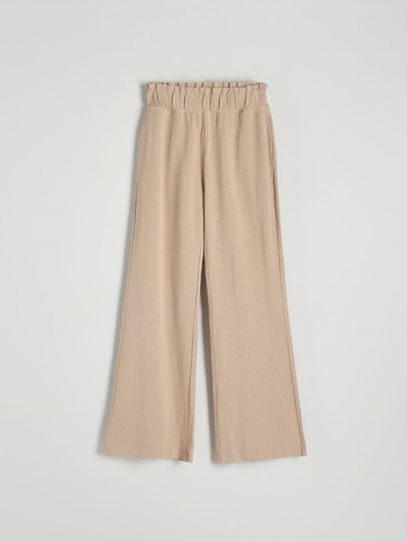 Reserved Cargo Broek Dames Beige | ZHWIY-4762