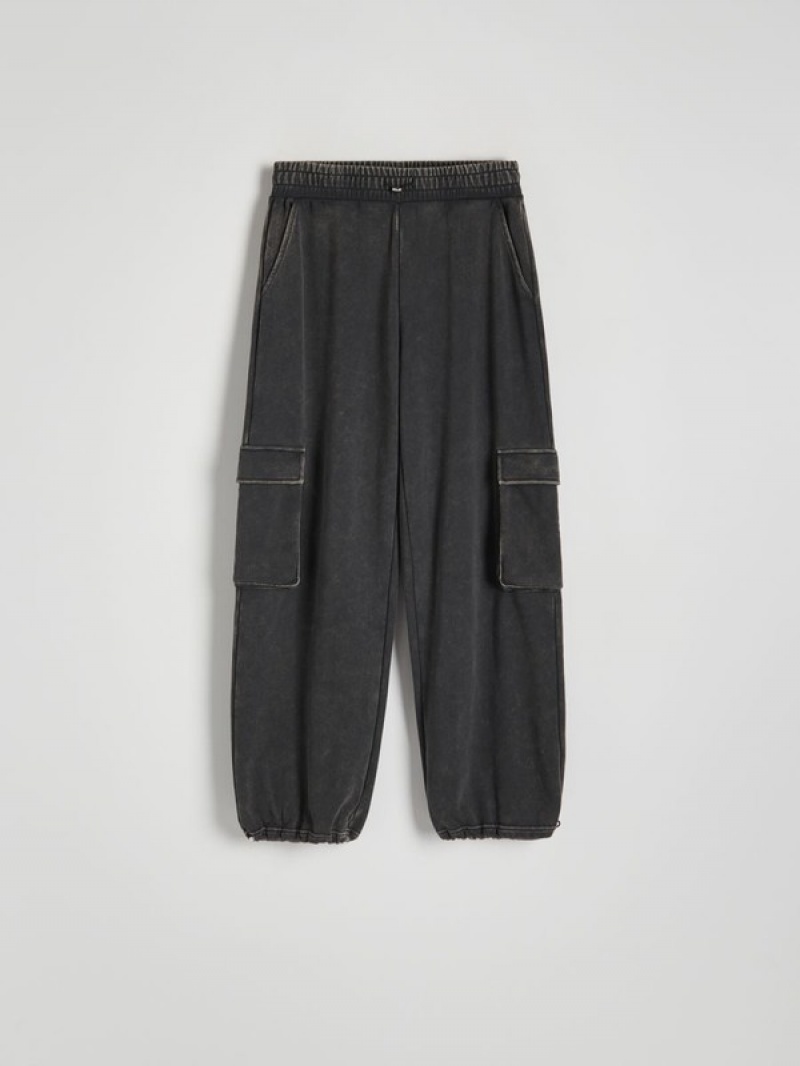 Reserved Cargo Broek Dames Donkergrijs | WOSQJ-6781