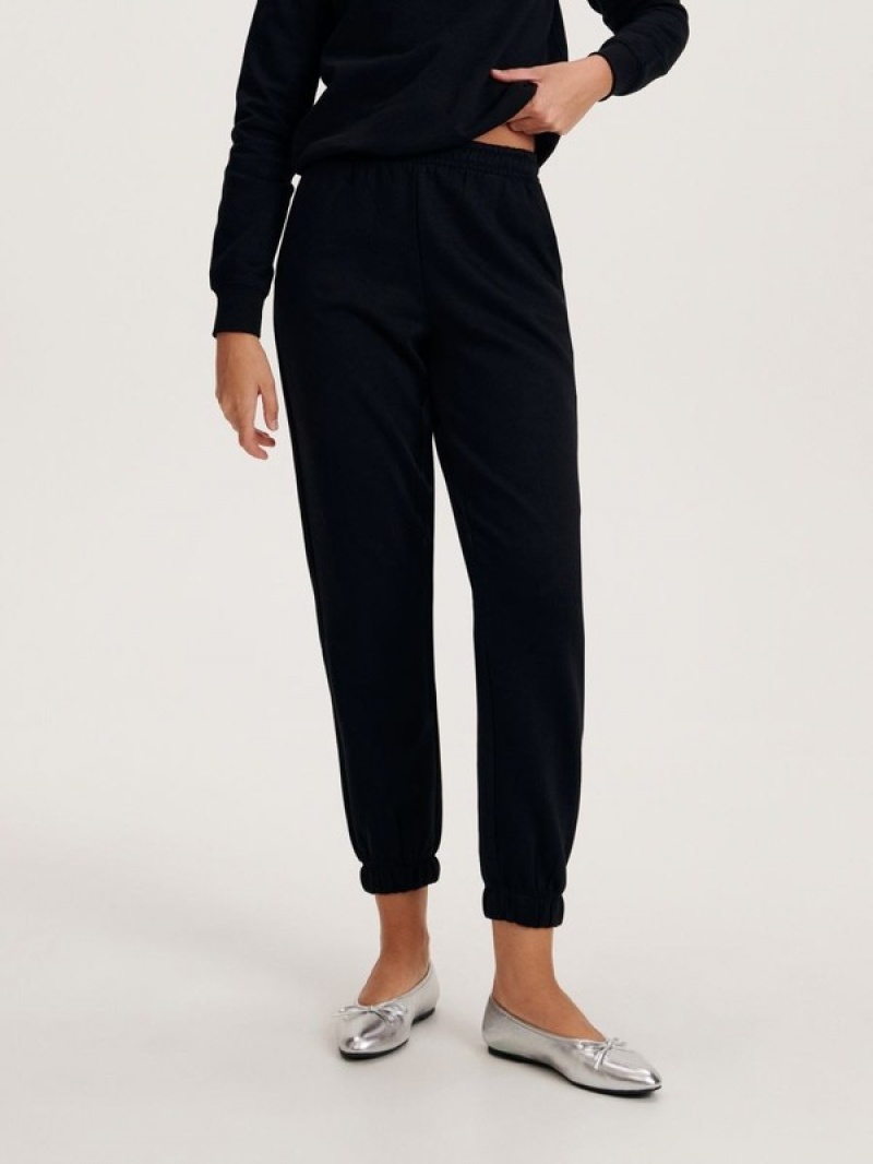 Reserved Cargo Broek Dames Zwart | HTCQB-4238