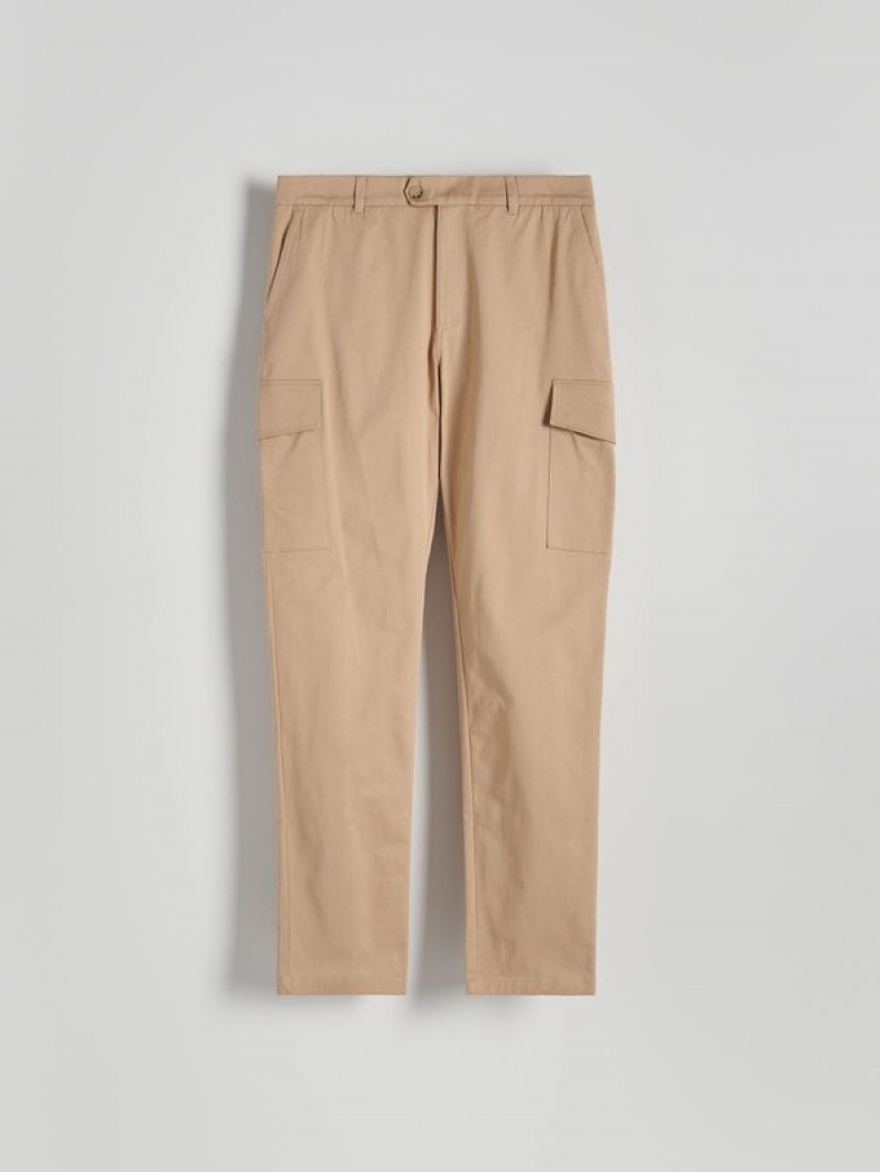 Reserved Cargo Broek Heren Beige | MCFUS-8610