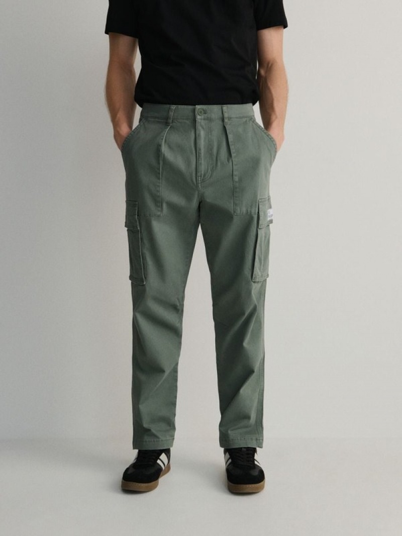 Reserved Cargo Broek Heren Grijs Groen | VPQIB-8409