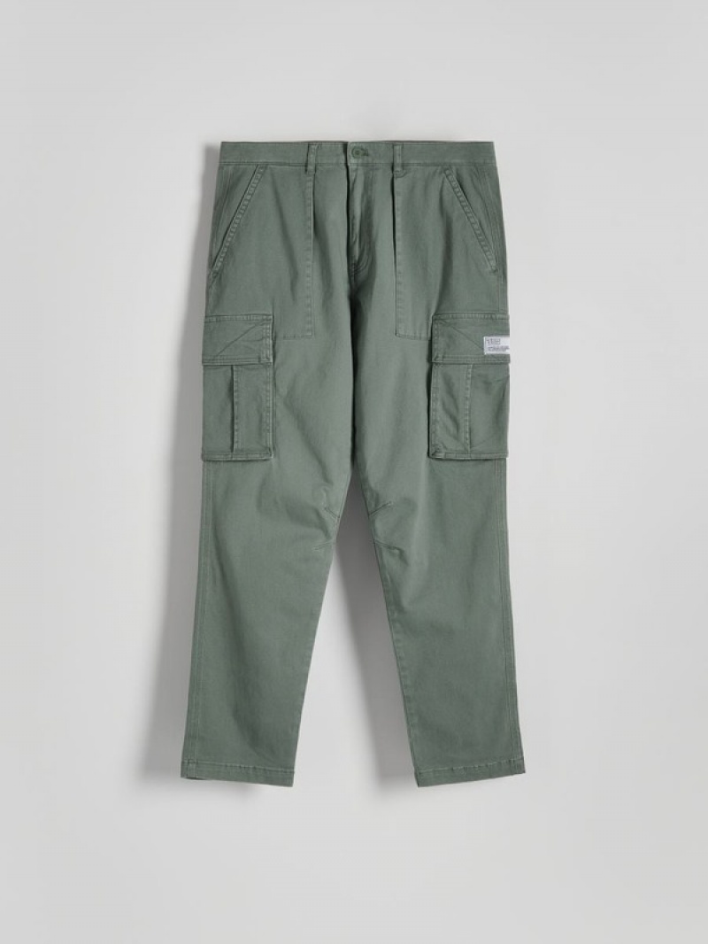 Reserved Cargo Broek Heren Grijs Groen | VPQIB-8409