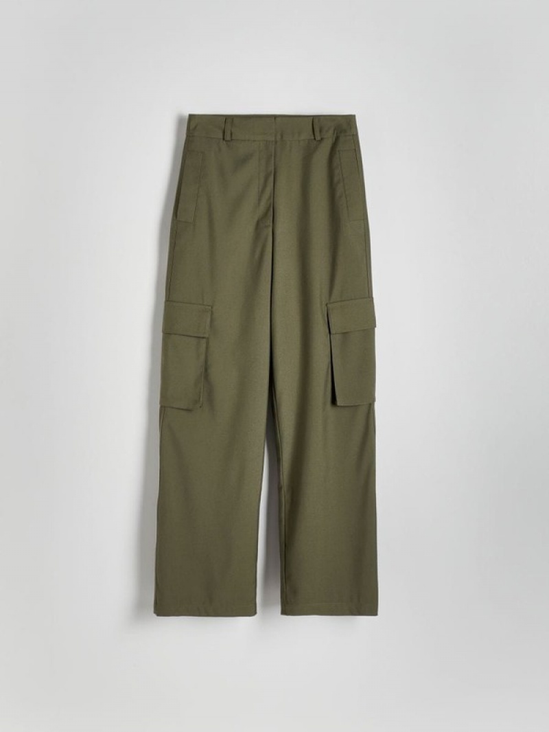 Reserved Cargo Pockets Broek Dames Groen | OHXDS-5418