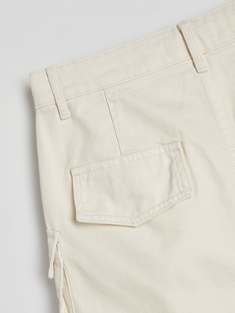 Reserved Cargo Pockets Rokken Dames Beige | RHVPK-0746