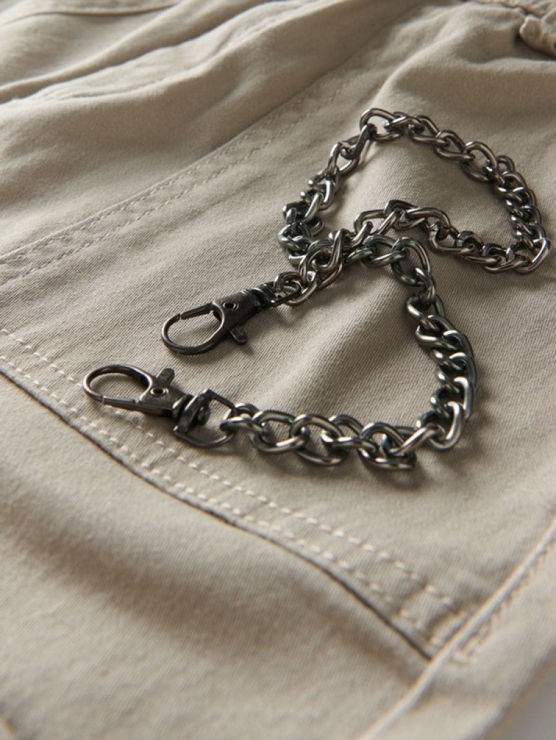 Reserved Chain Detail Broek Meisjes Groen | HUXCS-5087