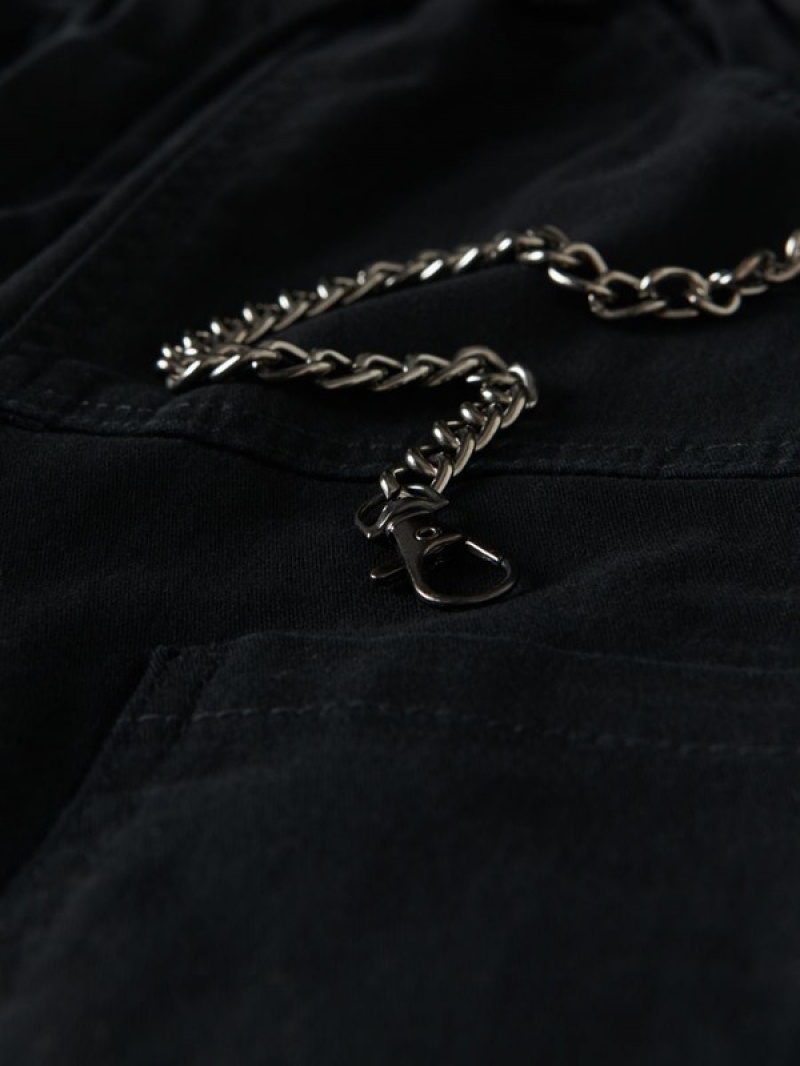 Reserved Chain Detail Broek Meisjes Zwart | LDYXS-7210