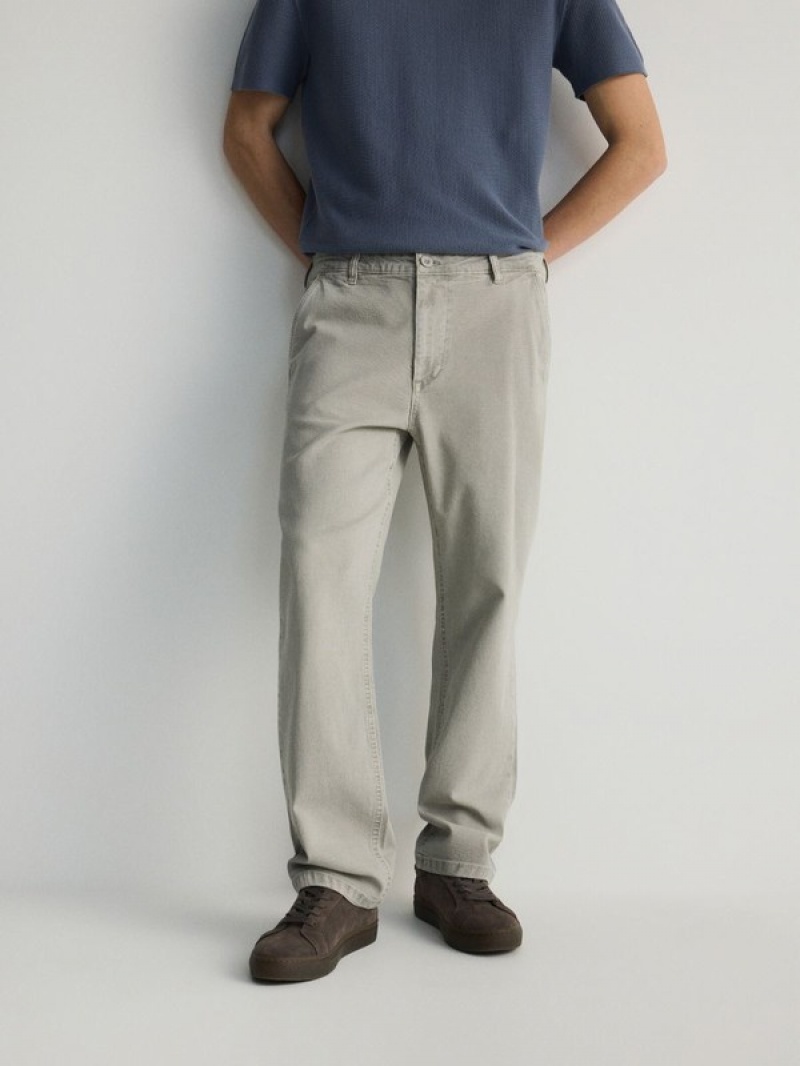 Reserved Chino Broek Heren Lichtgrijs | DYMUV-0249