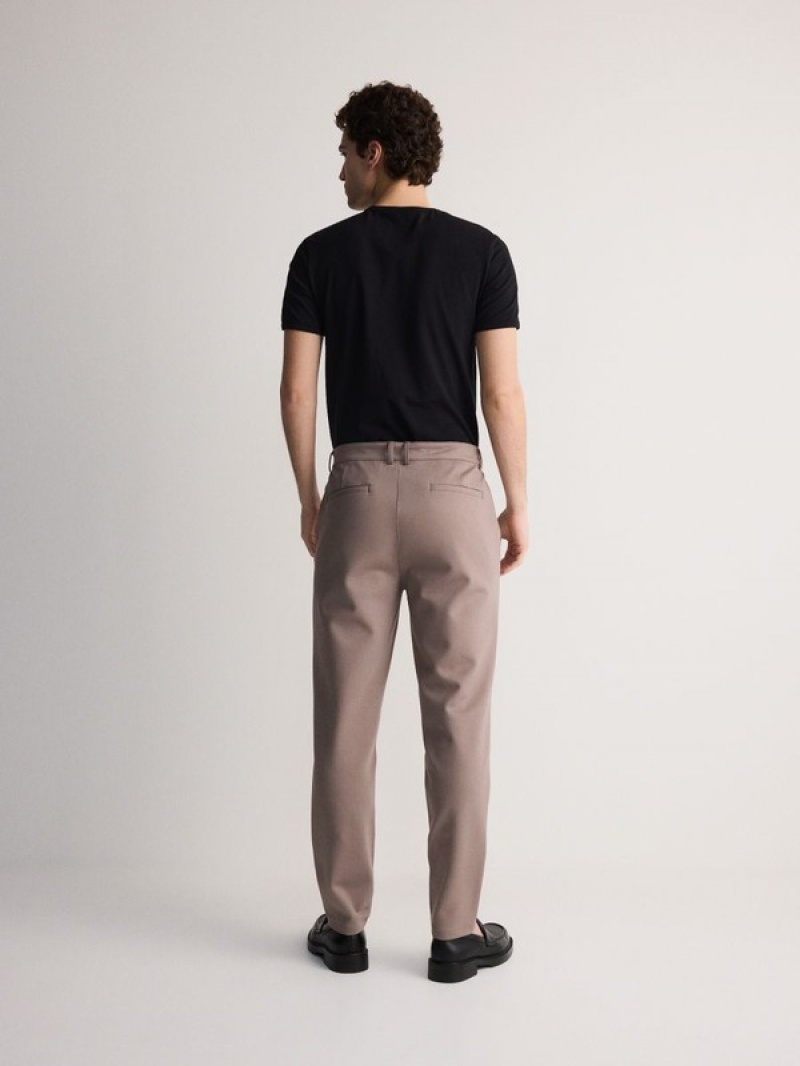 Reserved Chino Slim Broek Heren Beige | QSTYC-0534