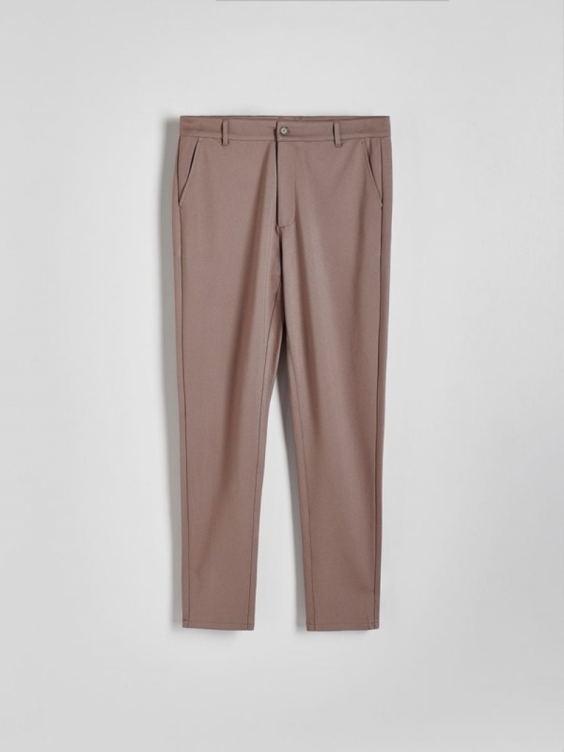 Reserved Chino Slim Broek Heren Beige | QSTYC-0534