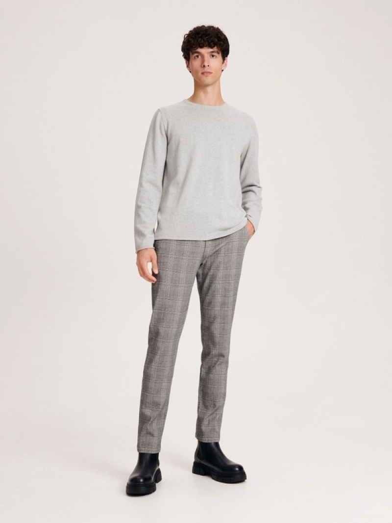 Reserved Chino Slim Broek Heren Lichtgrijs | HFWMR-4023