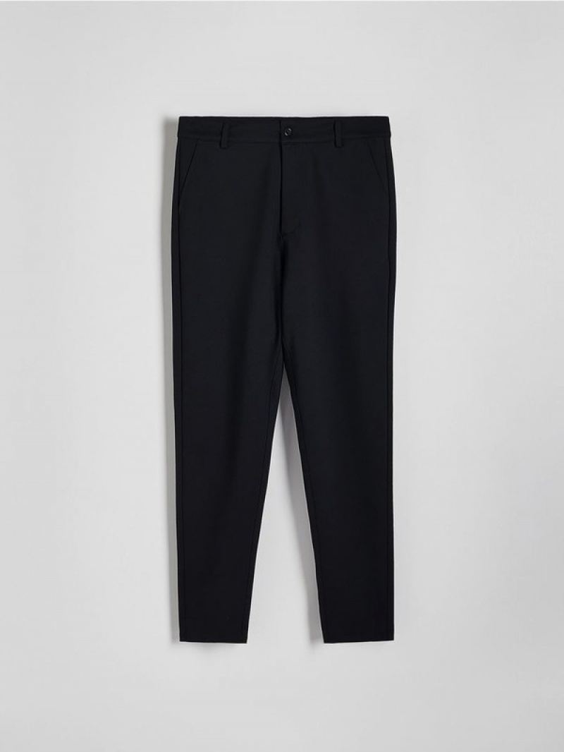 Reserved Chino Slim Broek Heren Zwart | VMYCX-0163