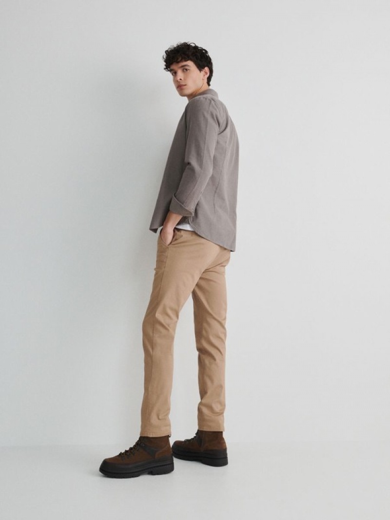 Reserved Chino Slim Fit Broek Heren Beige | MJXLR-1496