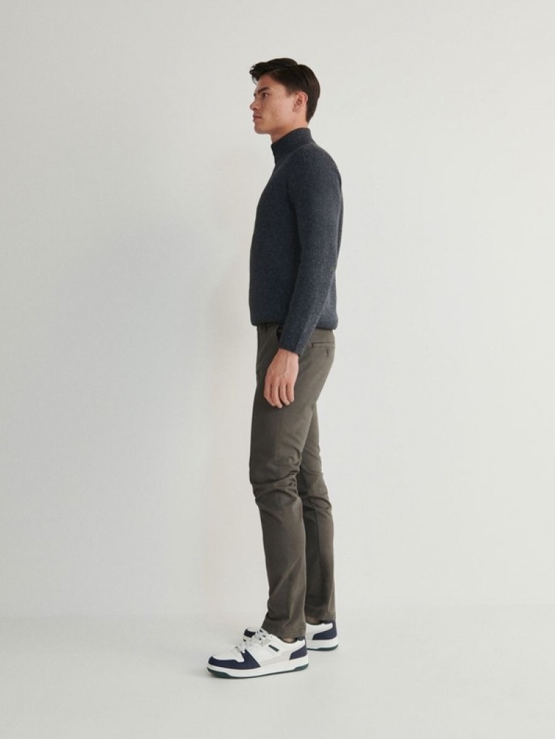 Reserved Chino Slim Fit Broek Heren Donkergrijs | ZUXYH-9456