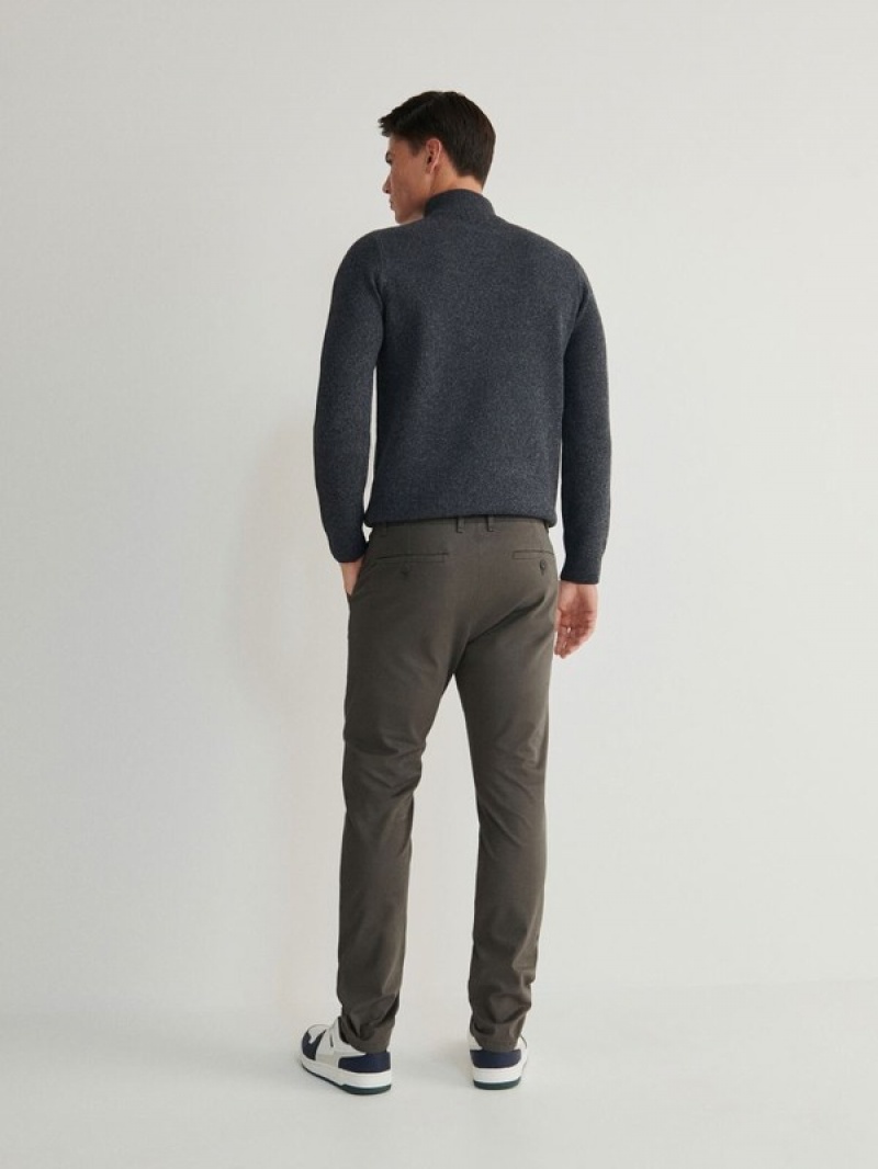 Reserved Chino Slim Fit Broek Heren Donkergrijs | ZUXYH-9456