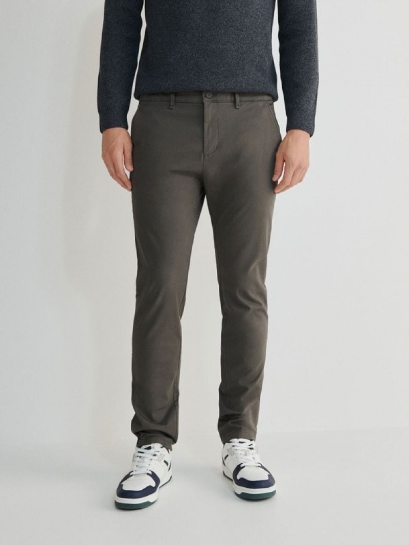 Reserved Chino Slim Fit Broek Heren Donkergrijs | ZUXYH-9456