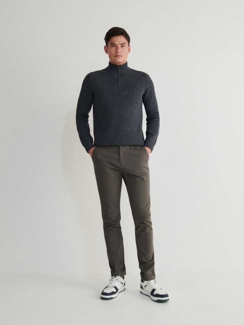 Reserved Chino Slim Fit Broek Heren Donkergrijs | ZUXYH-9456