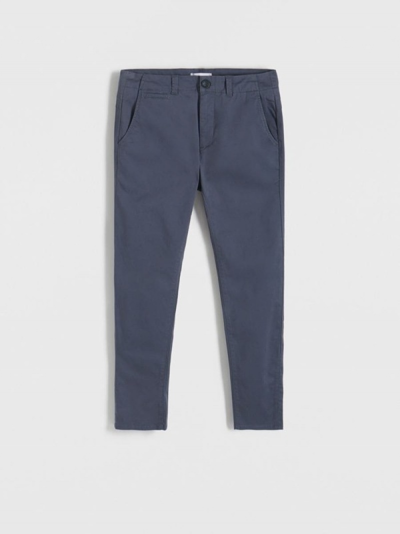 Reserved Chino Slim Fit Broek Heren Grijs Blauw | DVJYI-6548