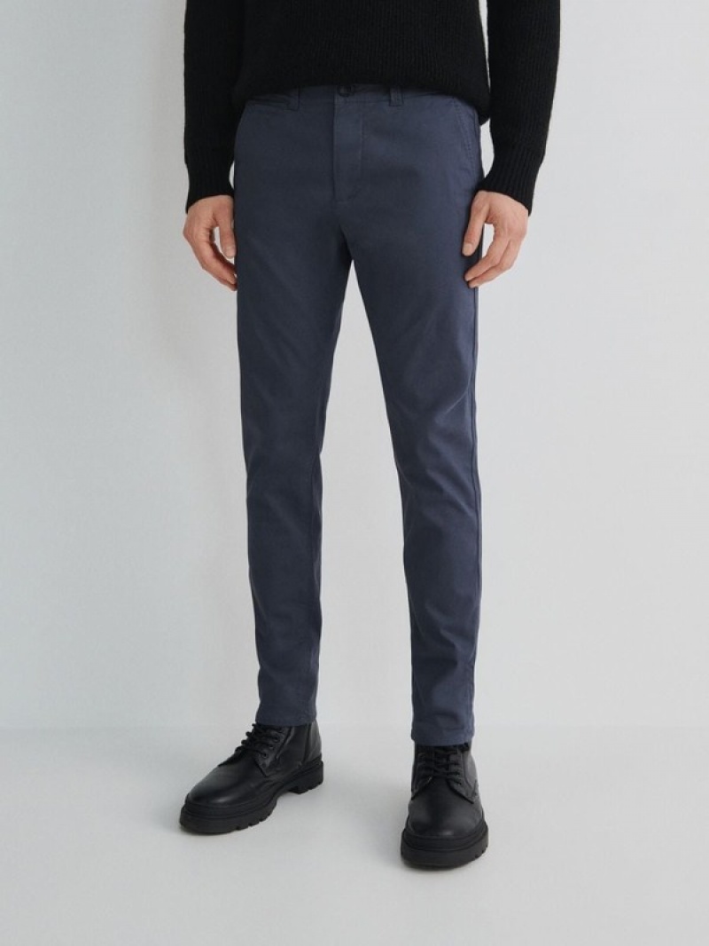 Reserved Chino Slim Fit Broek Heren Grijs Blauw | DVJYI-6548