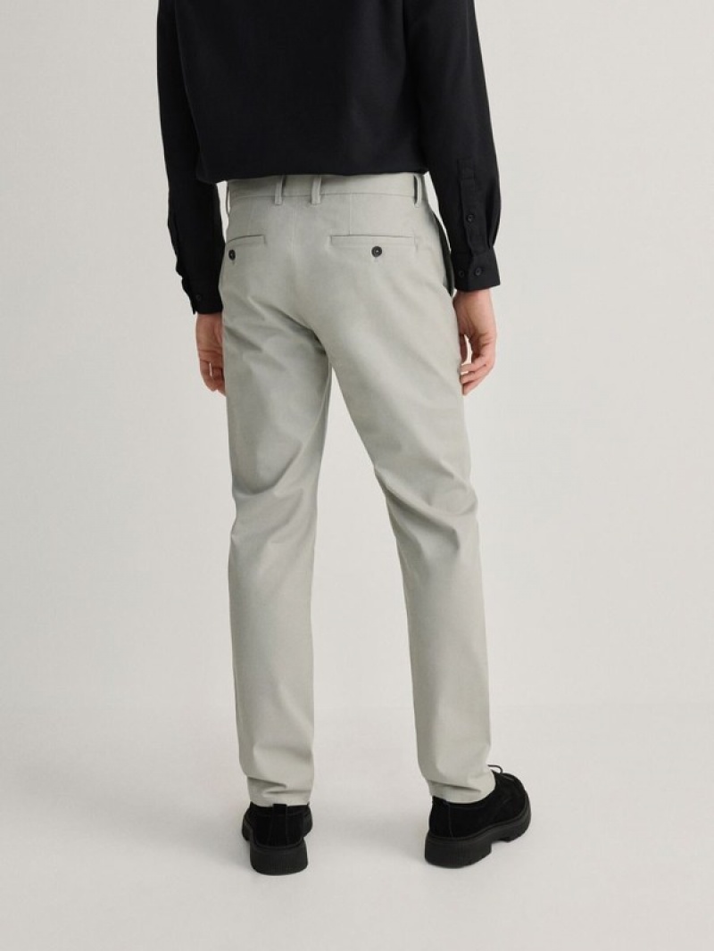 Reserved Chino Slim Fit Broek Heren Lichtgrijs | OLCDB-2698