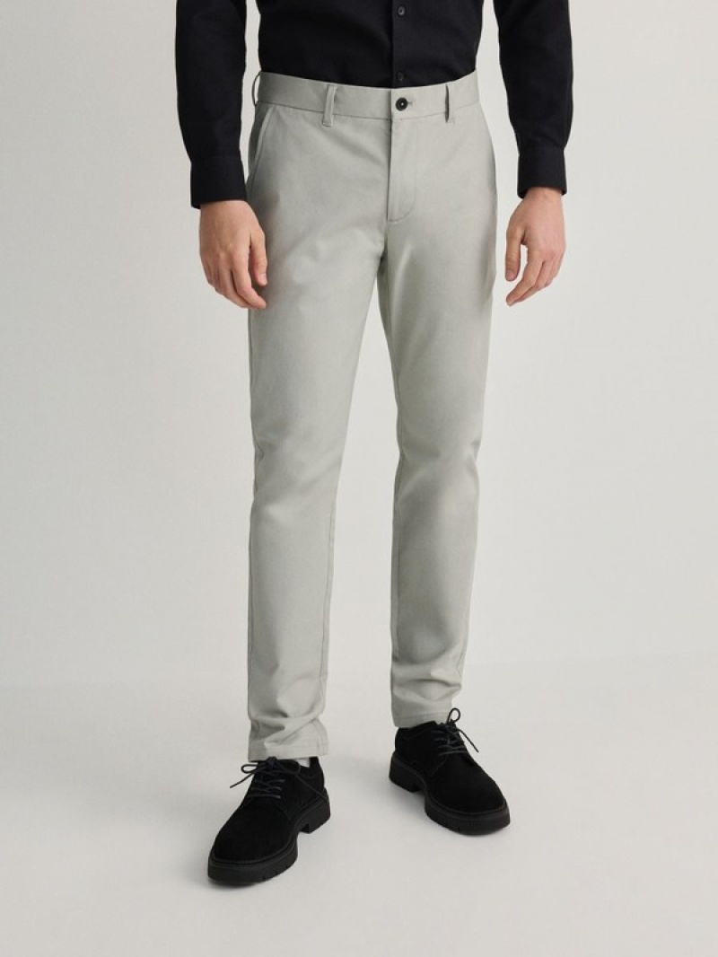 Reserved Chino Slim Fit Broek Heren Lichtgrijs | OLCDB-2698