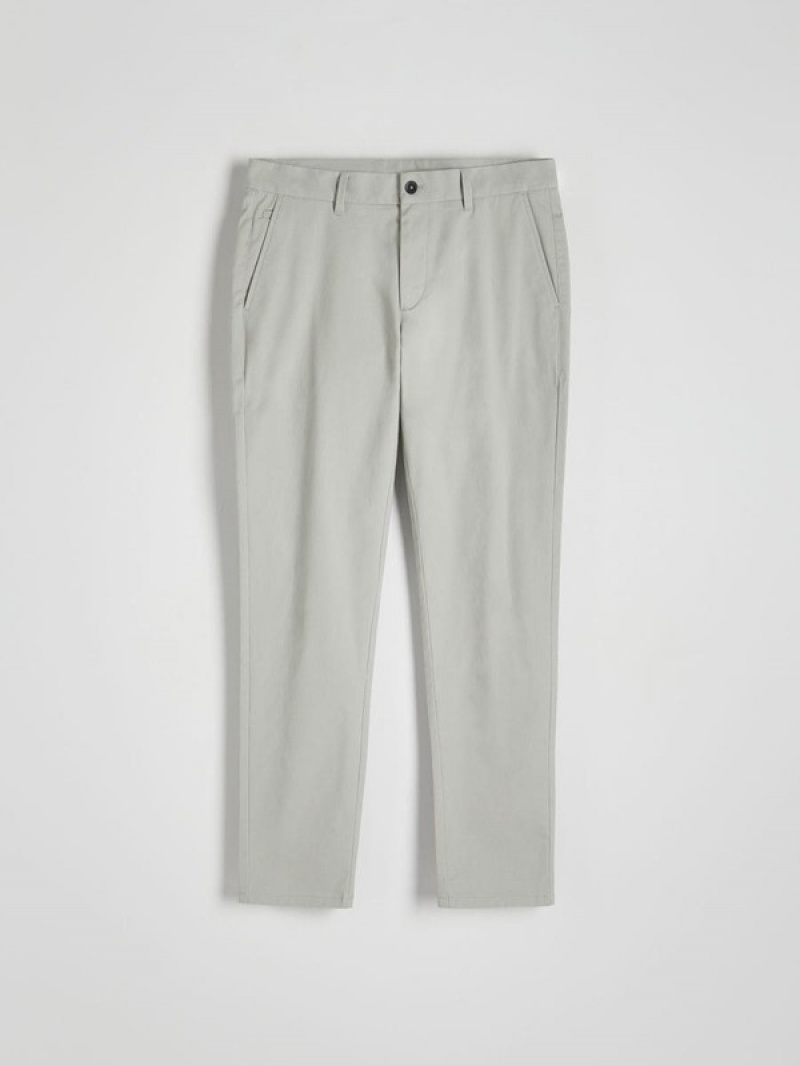 Reserved Chino Slim Fit Broek Heren Lichtgrijs | OLCDB-2698