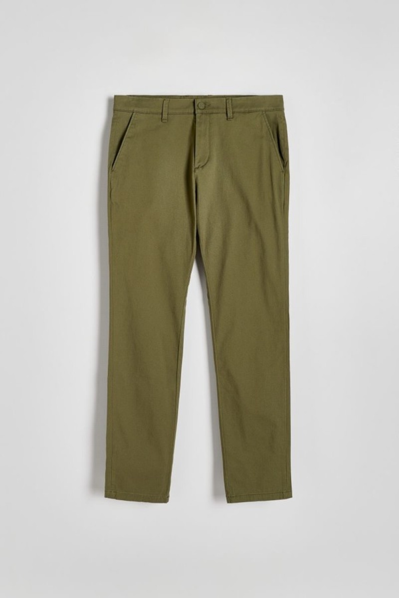 Reserved Chino Slim Fit Broek Heren Lichtolijfgroen | MSYLG-5307