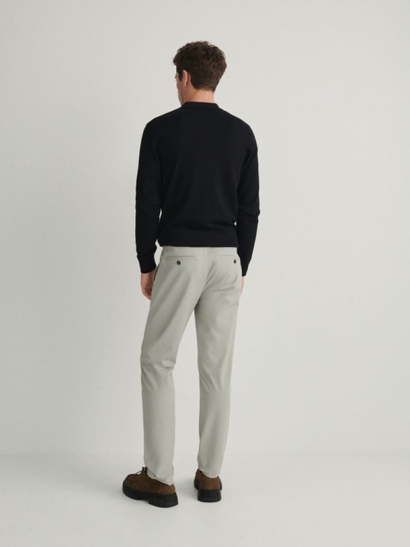 Reserved Chino Slim Fit Broek Heren Lichtgrijs | CHGFJ-1657