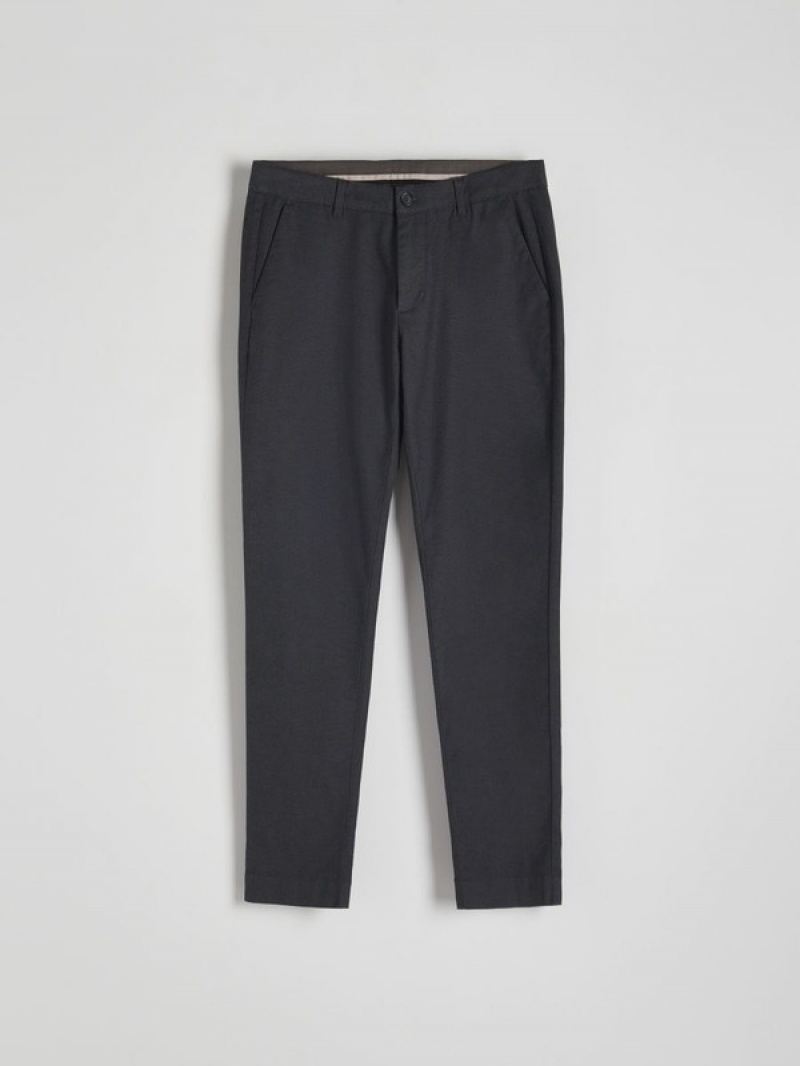 Reserved Chino Slim Fit Broek Heren Zwart | GKRMD-7689