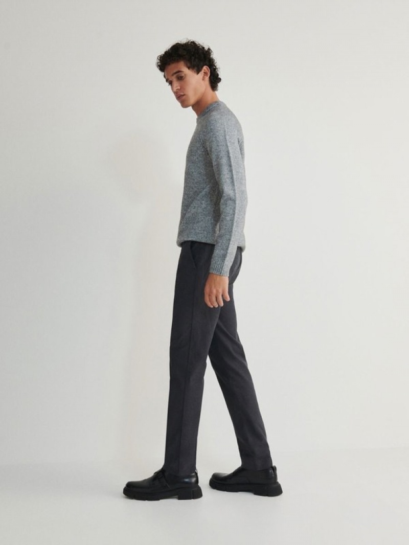 Reserved Chino Slim Fit Broek Heren Zwart | GKRMD-7689