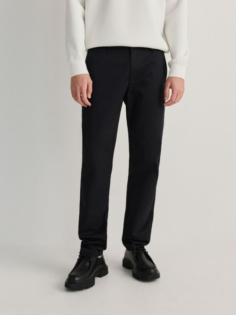 Reserved Chino Slim Fit Broek Heren Zwart | RWQJB-0283