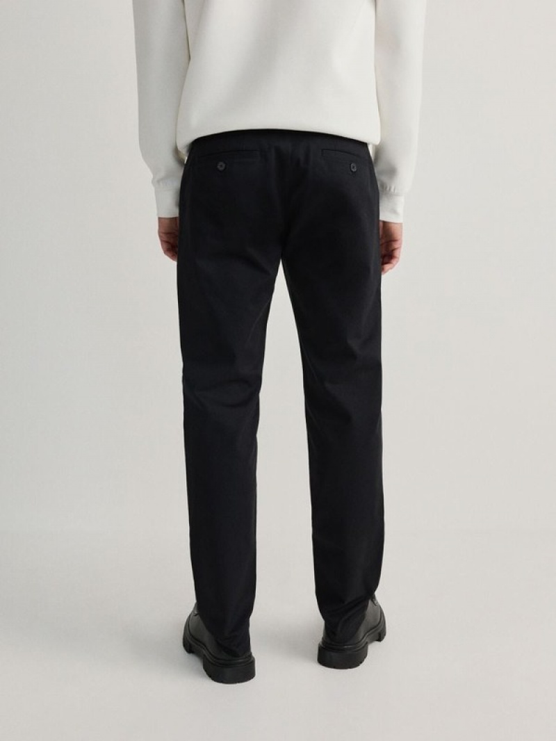 Reserved Chino Slim Fit Broek Heren Zwart | RWQJB-0283