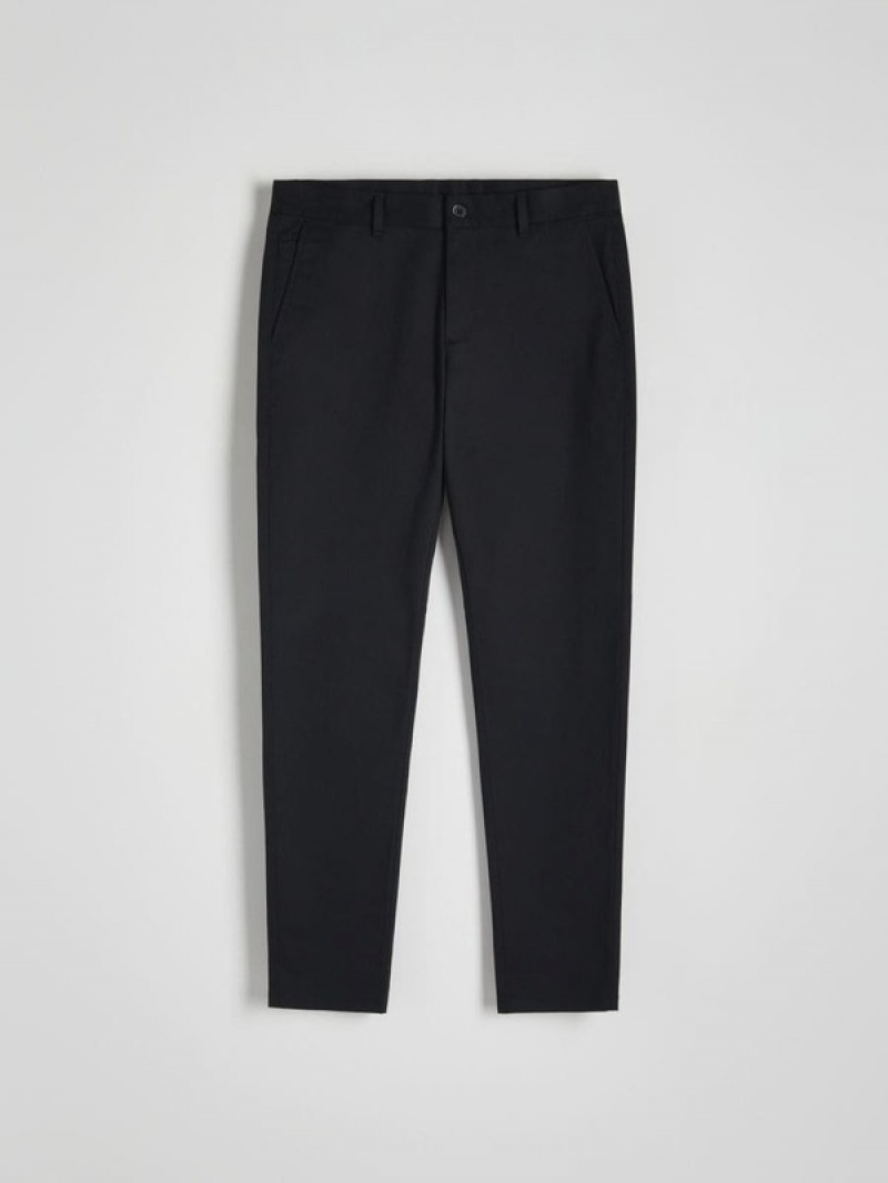 Reserved Chino Slim Fit Broek Heren Zwart | RWQJB-0283