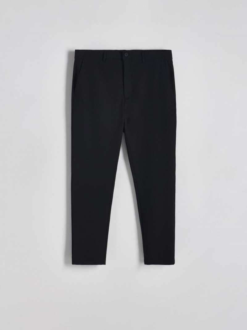 Reserved Chino Slim Fit Broek Heren Zwart | FEUCP-7056