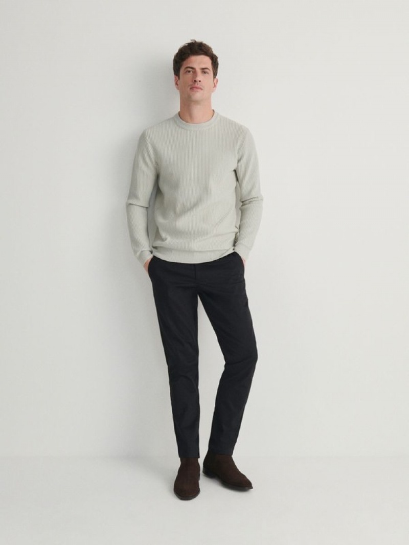 Reserved Chino Slim Fit Broek Heren Zwart | BSJLN-2489