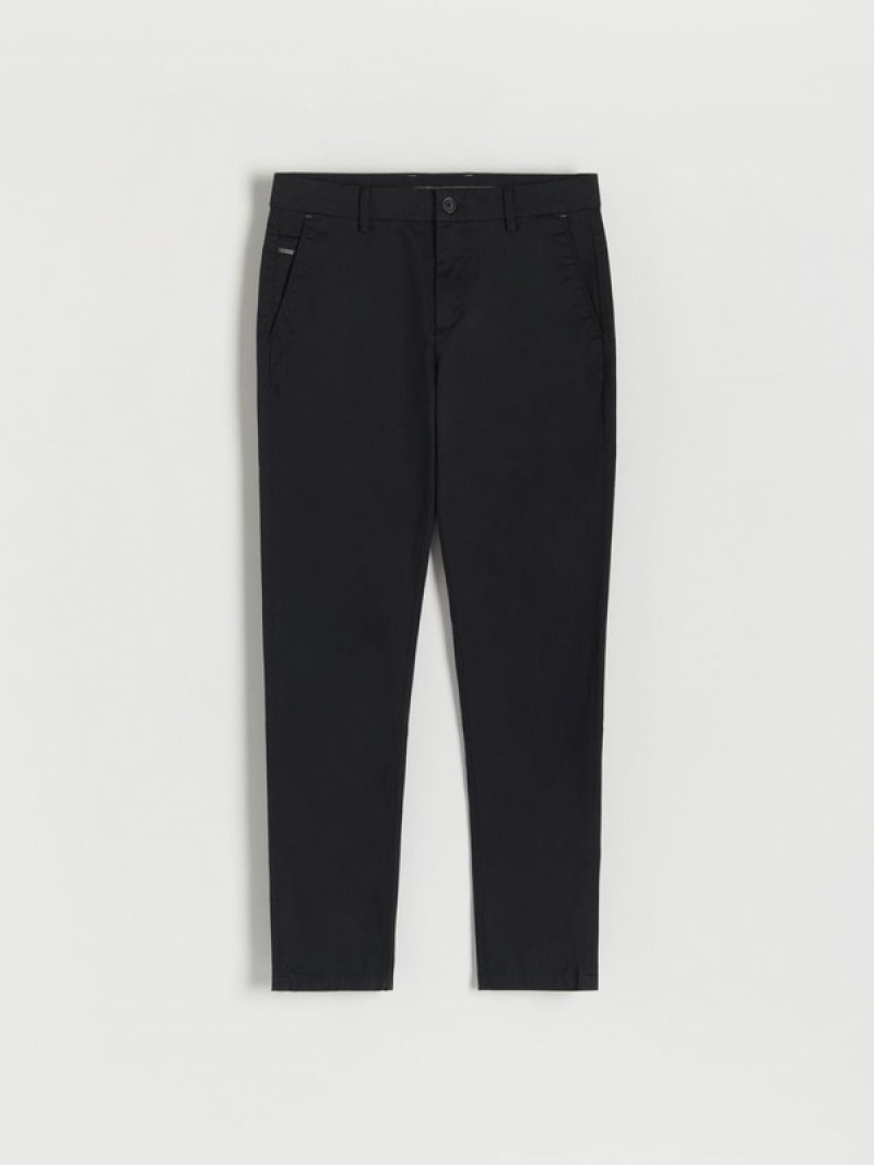 Reserved Chino Slim Fit Broek Heren Zwart | JQZXB-2057