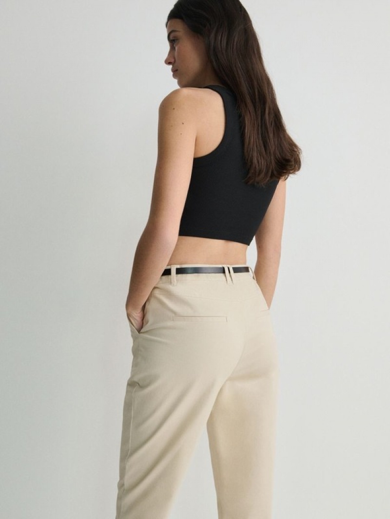 Reserved Chino With Broek Dames Beige | AMGFT-6037