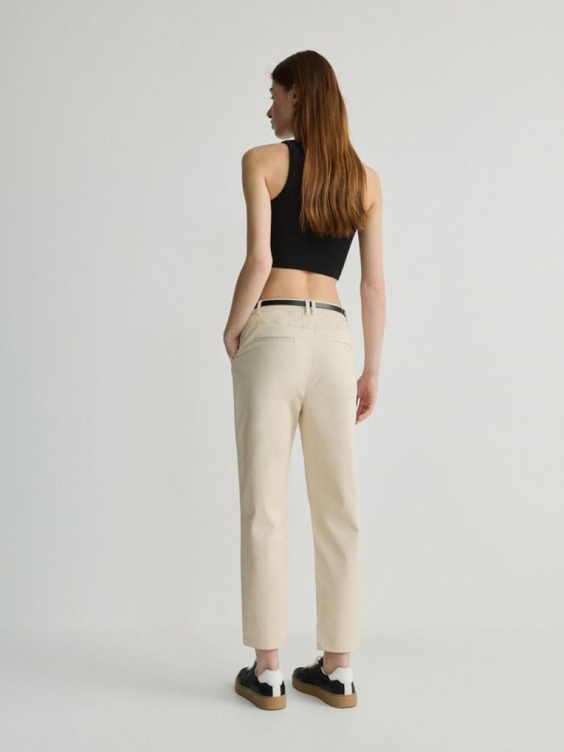 Reserved Chino With Broek Dames Beige | JNECW-8679