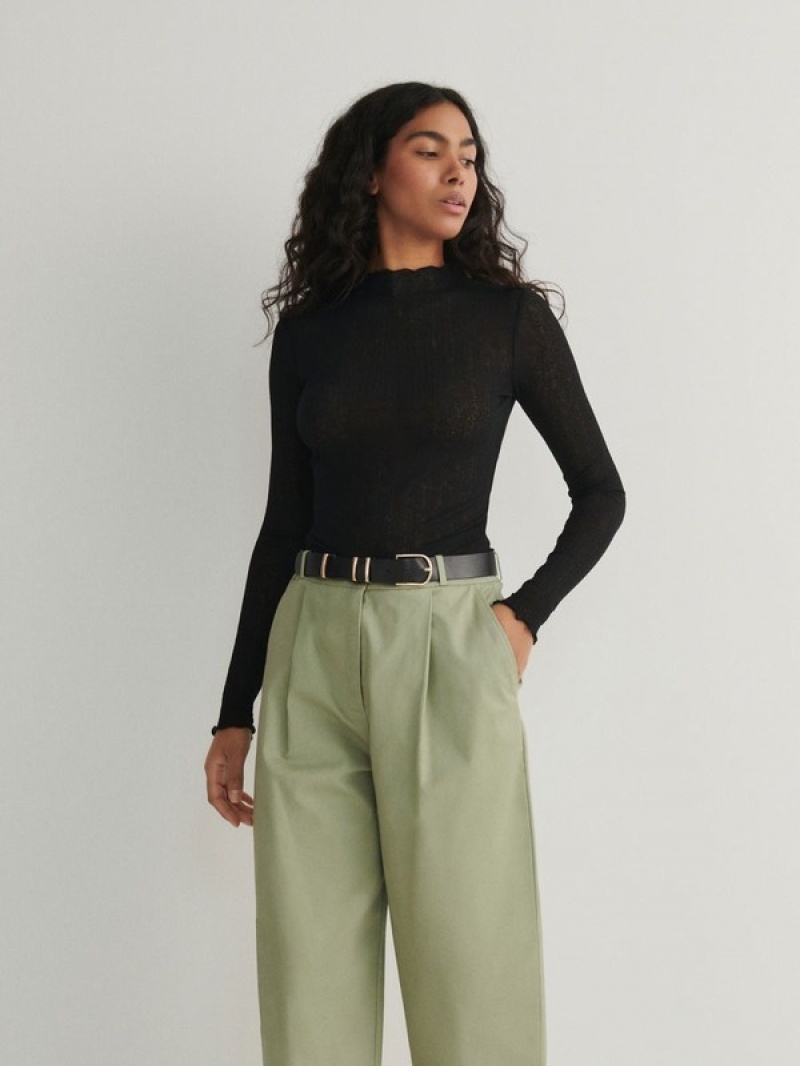 Reserved Chino With Broek Dames Groen | BVPSK-6915