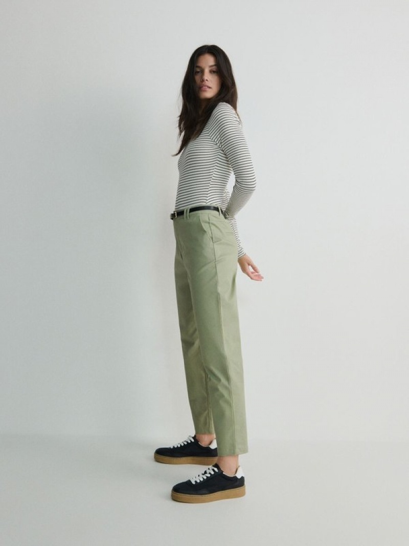 Reserved Chino With Broek Dames Groen | HNBPJ-0943